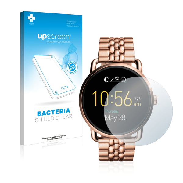 upscreen Bacteria Shield Clear Premium Antibacterial Screen Protector for Fossil Q Wander