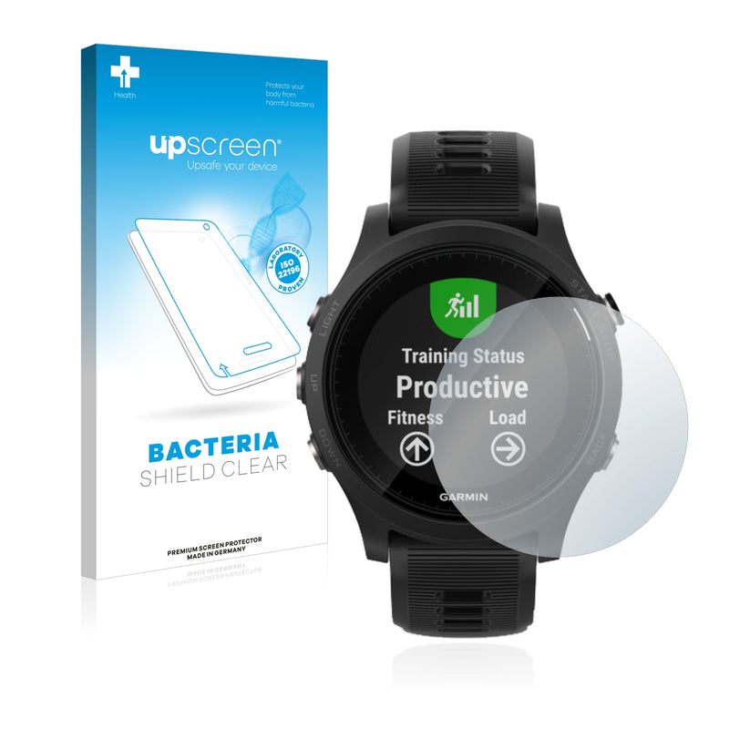 upscreen Bacteria Shield Clear Premium Antibacterial Screen Protector for Garmin Forerunner 935