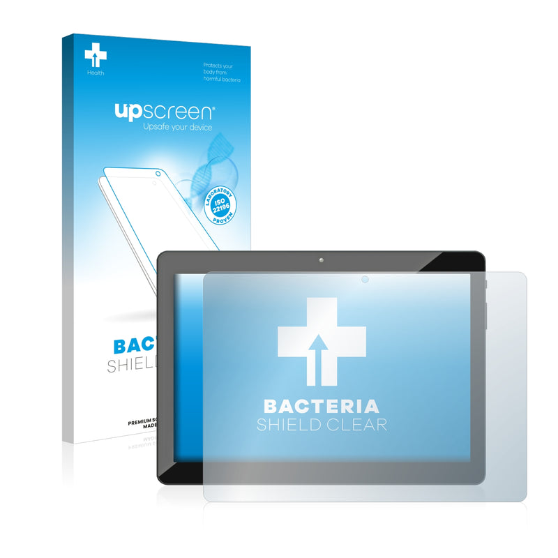 upscreen Bacteria Shield Clear Premium Antibacterial Screen Protector for Odys Thor 10 Plus