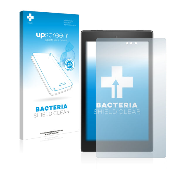 upscreen Bacteria Shield Clear Premium Antibacterial Screen Protector for Amazon Fire HD 8 2018 (8th generation)