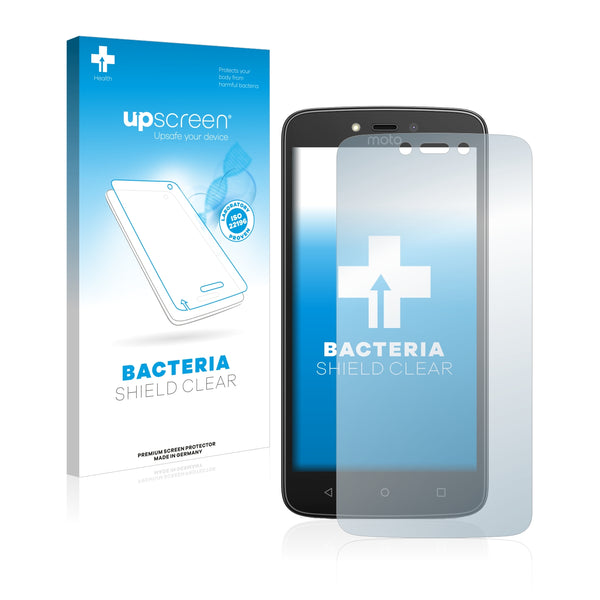 upscreen Bacteria Shield Clear Premium Antibacterial Screen Protector for Lenovo Moto C Plus