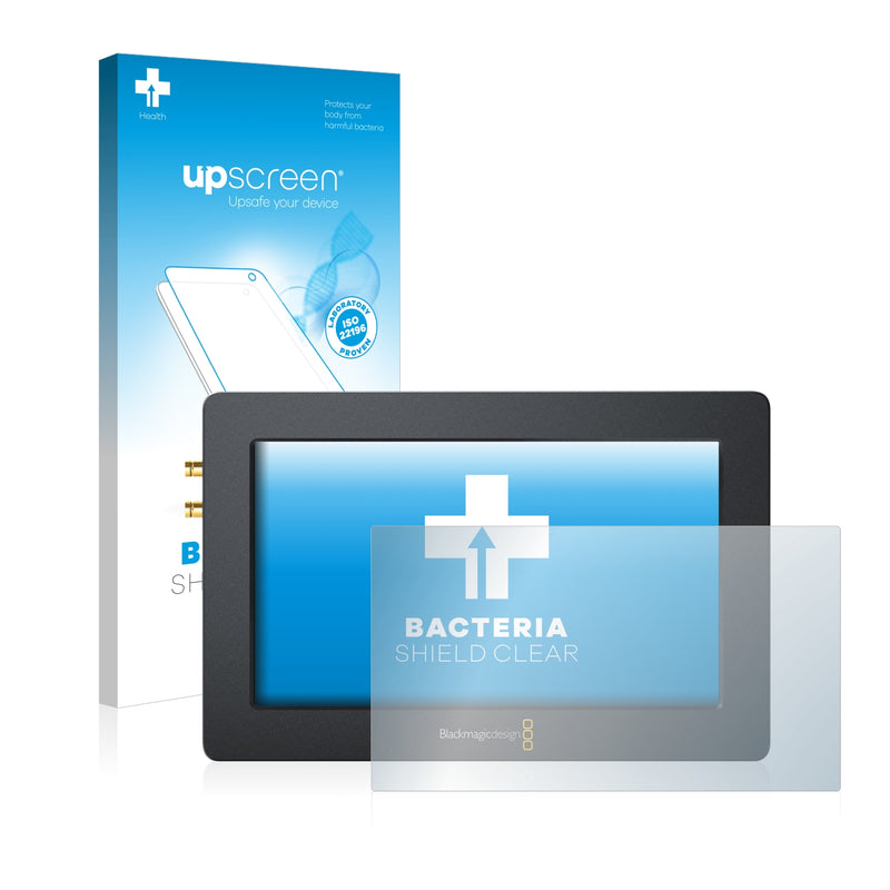 upscreen Bacteria Shield Clear Premium Antibacterial Screen Protector for Blackmagic Design Video Assist (5.0)