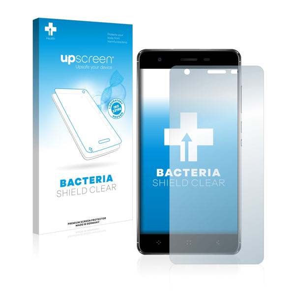 upscreen Bacteria Shield Clear Premium Antibacterial Screen Protector for Elephone C1 Mini