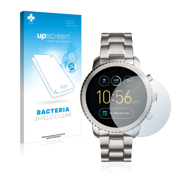 upscreen Bacteria Shield Clear Premium Antibacterial Screen Protector for Fossil Q Explorist