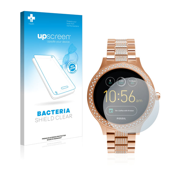 upscreen Bacteria Shield Clear Premium Antibacterial Screen Protector for Fossil Q Venture