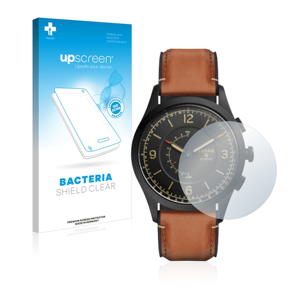 upscreen Bacteria Shield Clear Premium Antibacterial Screen Protector for Fossil Q Activist