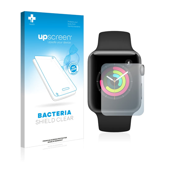 upscreen Bacteria Shield Clear Premium Antibacterial Screen Protector for Apple Watch Series 3 (42 mm)