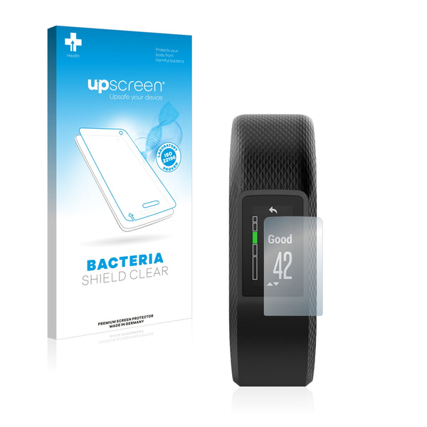 upscreen Bacteria Shield Clear Premium Antibacterial Screen Protector for Garmin Vivosport