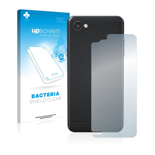upscreen Bacteria Shield Clear Premium Antibacterial Screen Protector for LG Q6 (Back)