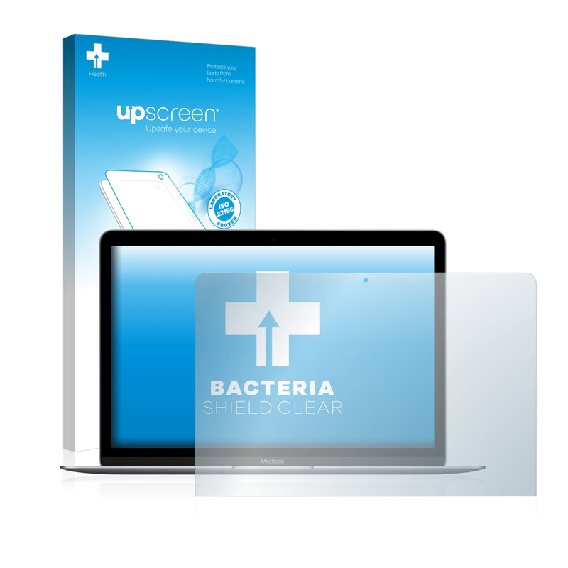 upscreen Bacteria Shield Clear Premium Antibacterial Screen Protector for Apple MacBook Retina 12 2017