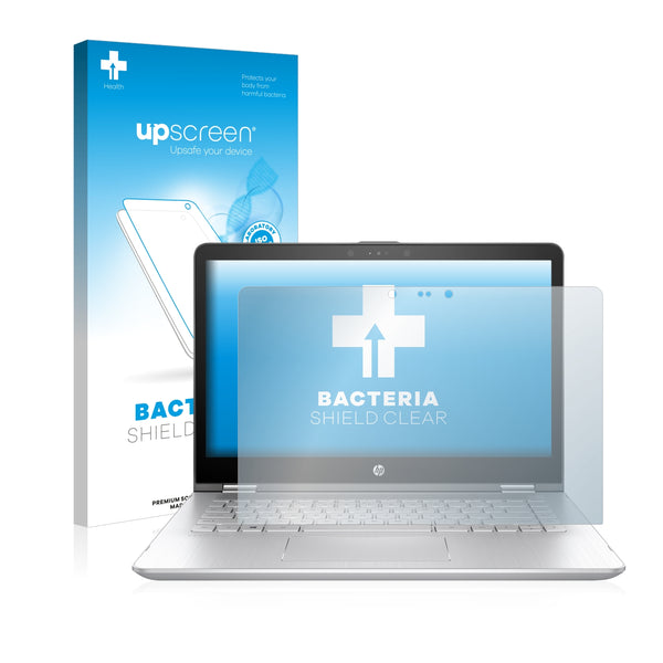 upscreen Bacteria Shield Clear Premium Antibacterial Screen Protector for HP Pavilion x360 14-ba102ng