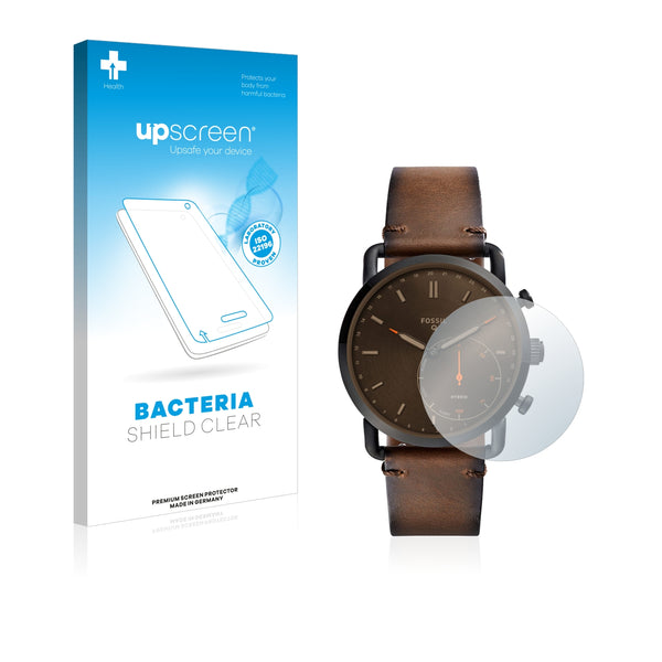 upscreen Bacteria Shield Clear Premium Antibacterial Screen Protector for Fossil Q Commuter
