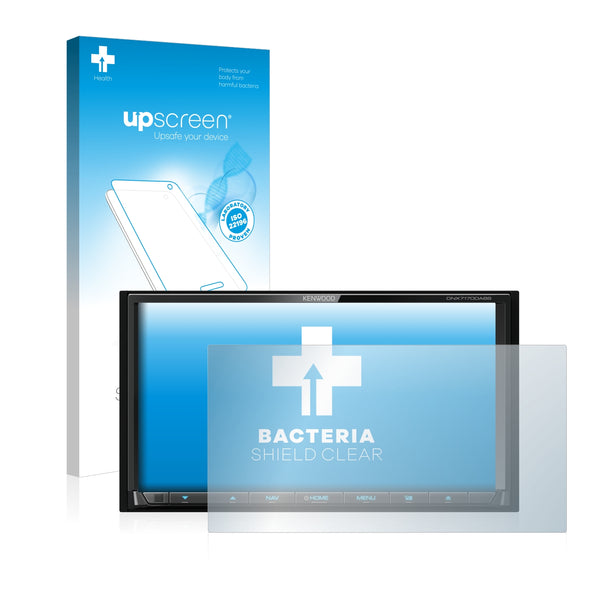 upscreen Bacteria Shield Clear Premium Antibacterial Screen Protector for Kenwood DNX7170DABS (Display)