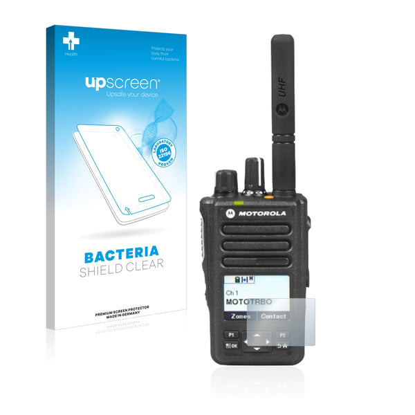 upscreen Bacteria Shield Clear Premium Antibacterial Screen Protector for Motorola DP3661e