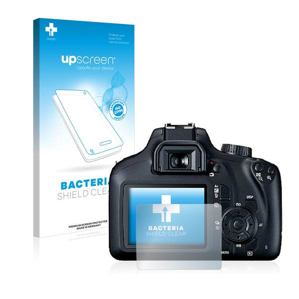 upscreen Bacteria Shield Clear Premium Antibacterial Screen Protector for Canon EOS 4000D