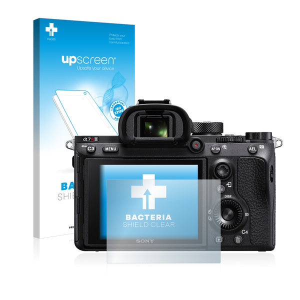 upscreen Bacteria Shield Clear Premium Antibacterial Screen Protector for Sony Alpha 7R III