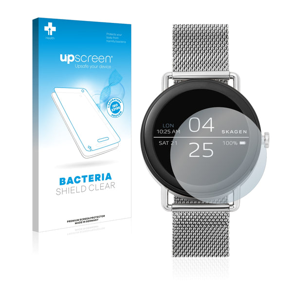 upscreen Bacteria Shield Clear Premium Antibacterial Screen Protector for Skagen Smartwatch Falster 42mm