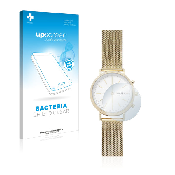 upscreen Bacteria Shield Clear Premium Antibacterial Screen Protector for Skagen Hybrid Smartwatch Mini Hald (34 mm)