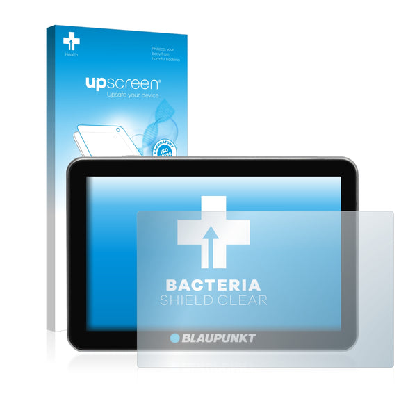 upscreen Bacteria Shield Clear Premium Antibacterial Screen Protector for Blaupunkt TravelPilot 53_ CE LMU