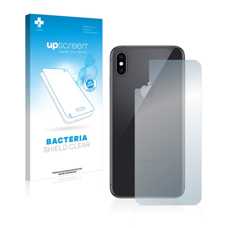 upscreen Bacteria Shield Clear Premium Antibacterial Screen Protector for Apple iPhone Xs (Back)