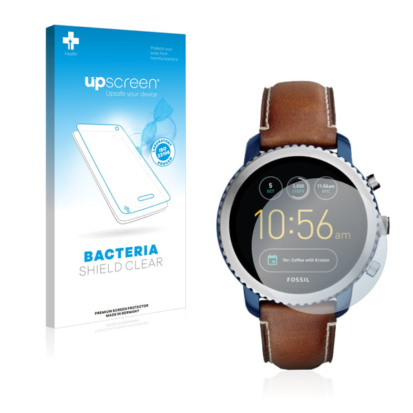 upscreen Bacteria Shield Clear Premium Antibacterial Screen Protector for Fossil Q Explorist (3.Gen)
