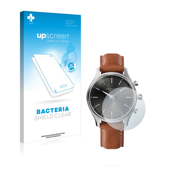 upscreen Bacteria Shield Clear Premium Antibacterial Screen Protector for Kronaby Sekel 38 mm