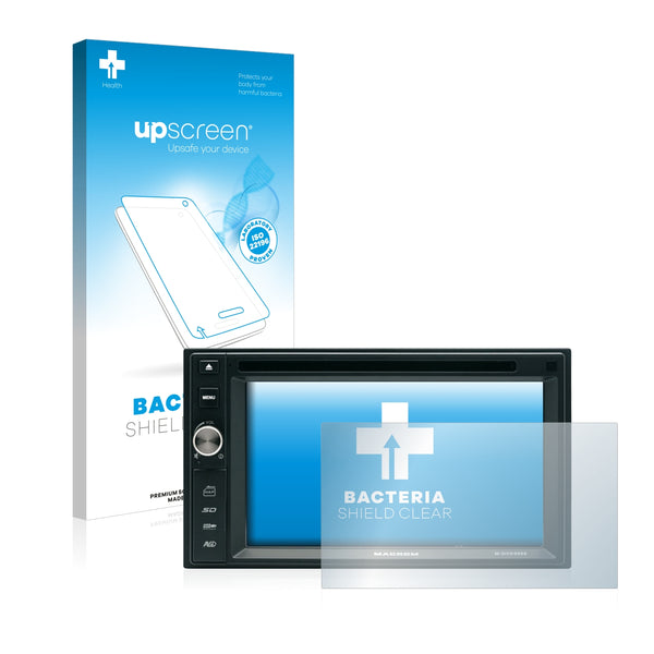 upscreen Bacteria Shield Clear Premium Antibacterial Screen Protector for Macrom M-DVD5566