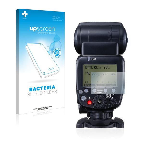 upscreen Bacteria Shield Clear Premium Antibacterial Screen Protector for Canon Speedlite 600EX II-RT