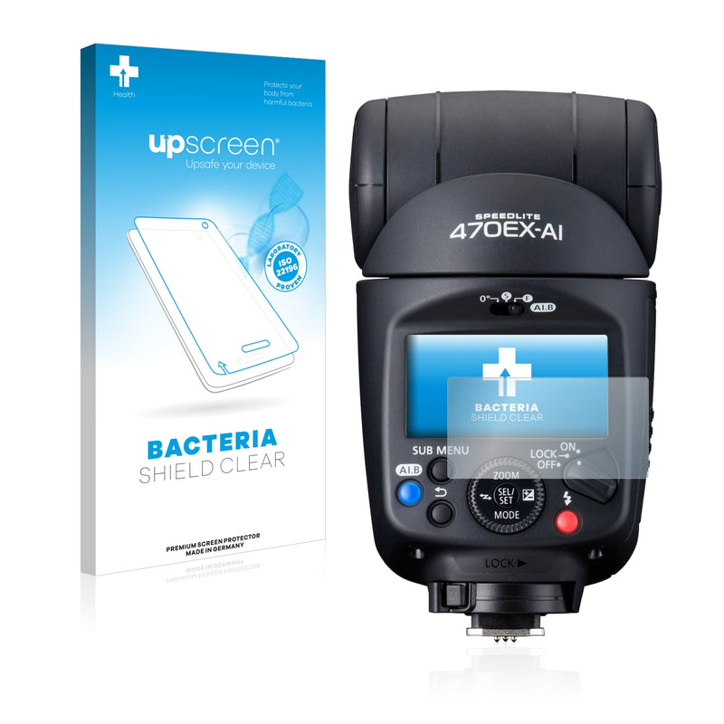 upscreen Bacteria Shield Clear Premium Antibacterial Screen Protector for Canon Speedlite 470EX-AI