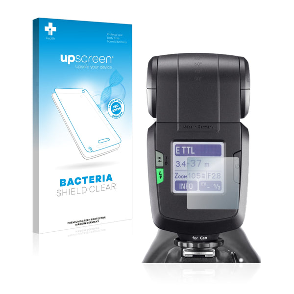upscreen Bacteria Shield Clear Premium Antibacterial Screen Protector for Metz Mecablitz 52 AF-1 digital