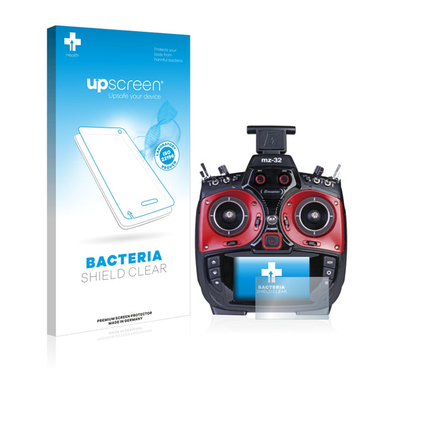upscreen Bacteria Shield Clear Premium Antibacterial Screen Protector for Graupner MZ-32 (3.Gen)