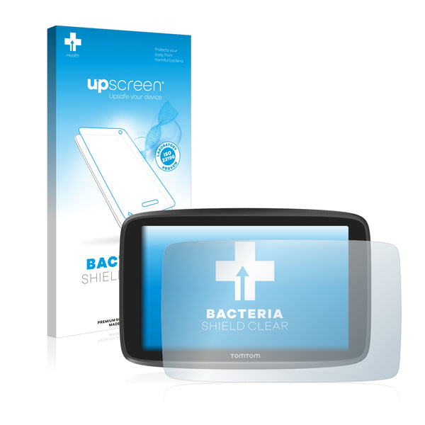 upscreen Bacteria Shield Clear Premium Antibacterial Screen Protector for TomTom GO Camper