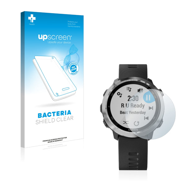 upscreen Bacteria Shield Clear Premium Antibacterial Screen Protector for Garmin Forerunner 645 Music