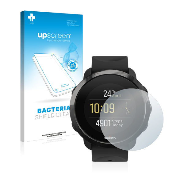 upscreen Bacteria Shield Clear Premium Antibacterial Screen Protector for Suunto 3 Fitness