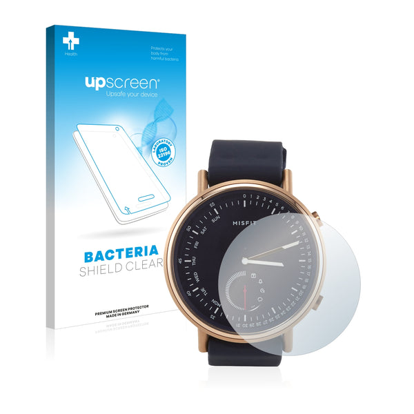 upscreen Bacteria Shield Clear Premium Antibacterial Screen Protector for Misfit Command