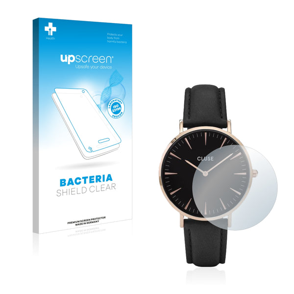 upscreen Bacteria Shield Clear Premium Antibacterial Screen Protector for Cluse La Boheme (38 mm)