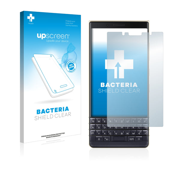 upscreen Bacteria Shield Clear Premium Antibacterial Screen Protector for BlackBerry Key2 LE