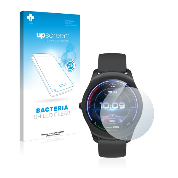 upscreen Bacteria Shield Clear Premium Antibacterial Screen Protector for Mobvoi Ticwatch Classic (44 mm)