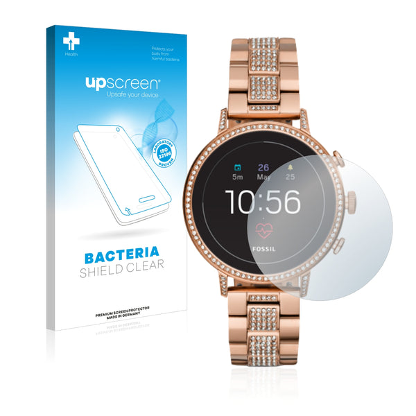 upscreen Bacteria Shield Clear Premium Antibacterial Screen Protector for Fossil Q Venture HR (4.Gen)