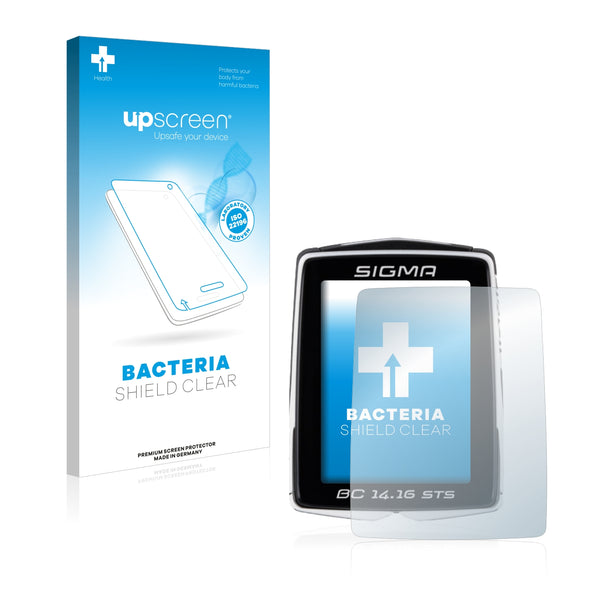 upscreen Bacteria Shield Clear Premium Antibacterial Screen Protector for Sigma BC 14.16 STS