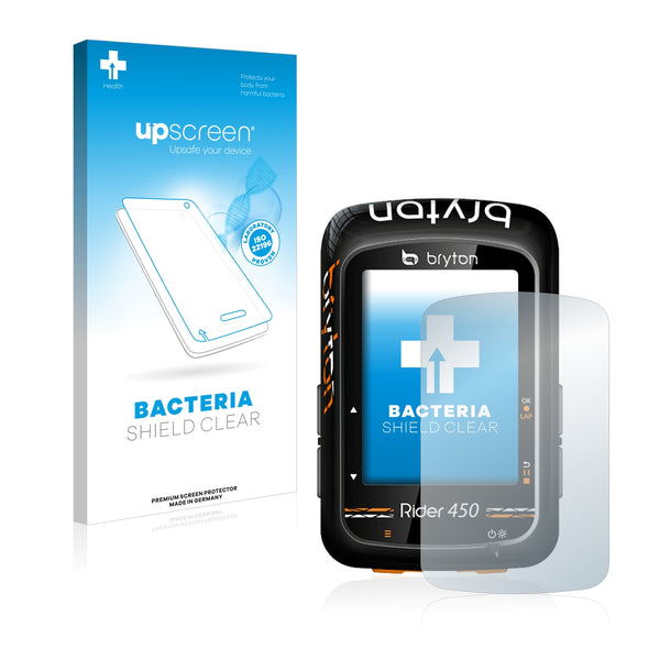 upscreen Bacteria Shield Clear Premium Antibacterial Screen Protector for Bryton Rider 450