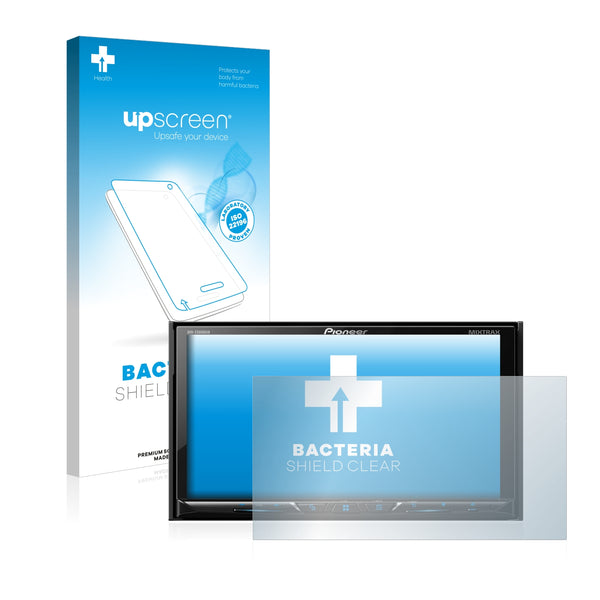 upscreen Bacteria Shield Clear Premium Antibacterial Screen Protector for Pioneer AVH-Z5000DAB