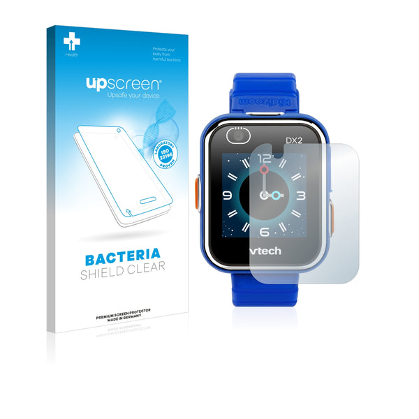 upscreen Bacteria Shield Clear Premium Antibacterial Screen Protector for Vtech Kidizoom Smart Watch DX2