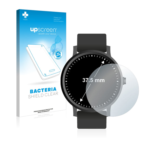 upscreen Bacteria Shield Clear Premium Antibacterial Screen Protector for Watches (Circular, Diameter: 37.5 mm)