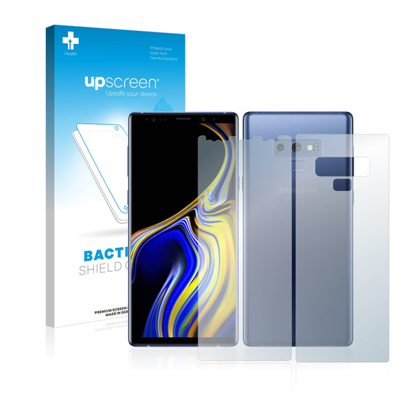 upscreen Bacteria Shield Clear Premium Antibacterial Screen Protector for Samsung Galaxy Note 9 (Front + Back)