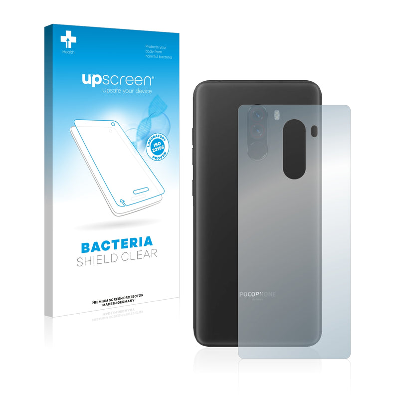 upscreen Bacteria Shield Clear Premium Antibacterial Screen Protector for Xiaomi Pocophone F1 (Back)