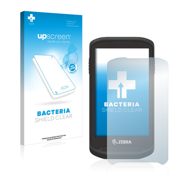 upscreen Bacteria Shield Clear Premium Antibacterial Screen Protector for Zebra TC25