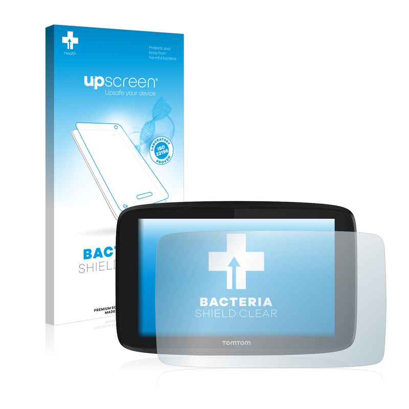 upscreen Bacteria Shield Clear Premium Antibacterial Screen Protector for TomTom GO Essential (6)