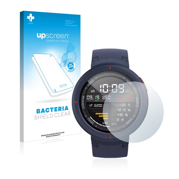 upscreen Bacteria Shield Clear Premium Antibacterial Screen Protector for Huami Amazfit Verge