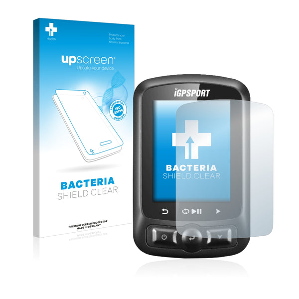upscreen Bacteria Shield Clear Premium Antibacterial Screen Protector for igpsport iGS618